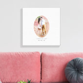 Oval Photo Wedding Gastenboek Alternatief Canvas Afdruk (Insitu (Woonkamer))