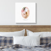 Oval Photo Wedding Gastenboek Alternatief Canvas Afdruk (Insitu (Slaapkamer))