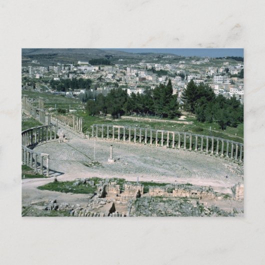 Oval piazza, oude Decapolis-stad Jarash, Jordanië Briefkaart (Voorkant)