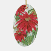  Oval Poinsettia Keramisch Ornament (Rechts)