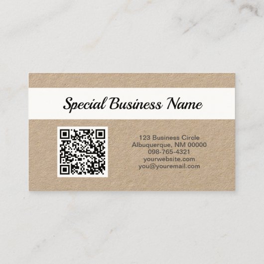 Oval Professional Foto QR Code Nanny Visitekaartje (Achterkant)