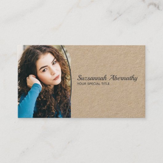 Oval Professional Foto QR Code Nanny Visitekaartje (Voorkant)