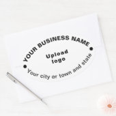 Oval Shape Business Brand op White Sticker (Envelop)