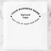 Oval Shape Business Brand op White Sticker (Tas)