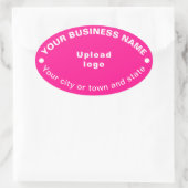 Oval Shape Business Merk op Roze Sticker (Tas)