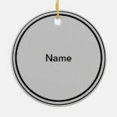 Oval Silver Caduceus RN Nurse Keramisch Ornament (Achterkant)