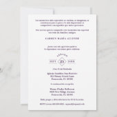 Oval Spanish Chic Floral Bouquet Photo Quinceañera Kaart (Achterkant)