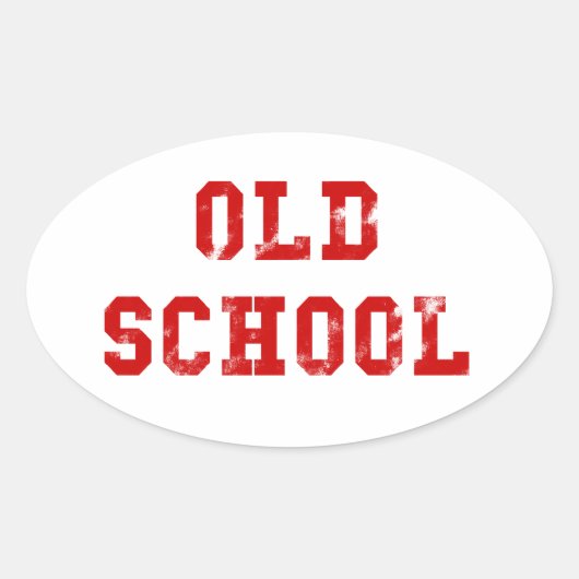 Oval Sticker Oude School | Oudskool Gifts for men (Voorkant)