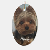 Oval Yorkie Ornament (Links)