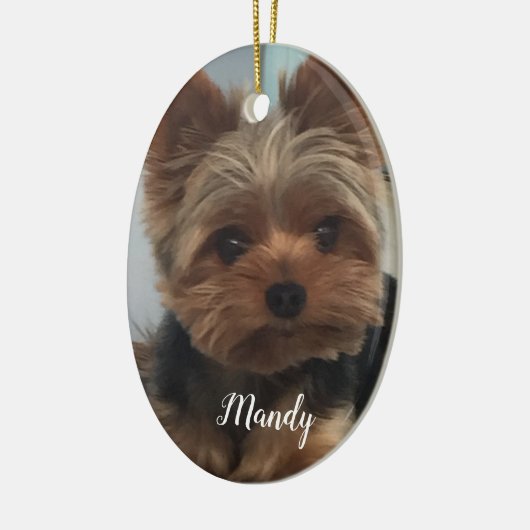 Oval Yorkie Ornament (Links)