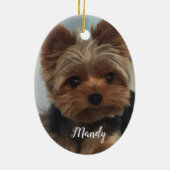 Oval Yorkie Ornament (Achterkant)