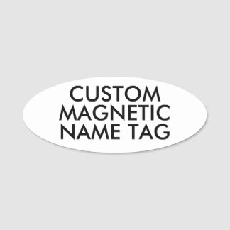 OVALE 3" x 1,25" op maat gemaakte magnetische naam Naamplaatje