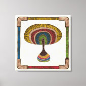 Ovale Abstracte Paddenstoel Canvas Afdruk (Voorkant)