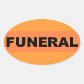Ovale begrafenis sticker (Voorkant)
