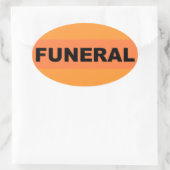 Ovale begrafenis sticker (Tas)