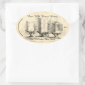  Ovale Bijen Hives Honey Jar Sticker (Tas)