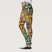 Ovale bloemen van 1970 leggings (Links)