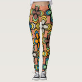 Ovale bloemen van 1970 leggings (Voorkant)
