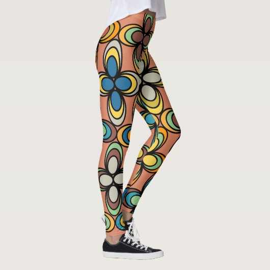 Ovale bloemen van 1970 leggings (Rechts)