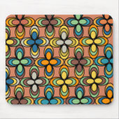 Ovale bloemen van 1970 muismat (Voorkant)
