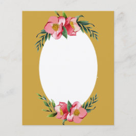 Ovale bloemframe scrapbook achtergrondpapier