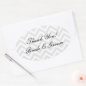 Ovale bruiloft dank u stickers | enveloppenverzege (Envelop)