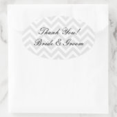 Ovale bruiloft dank u stickers | enveloppenverzege (Tas)