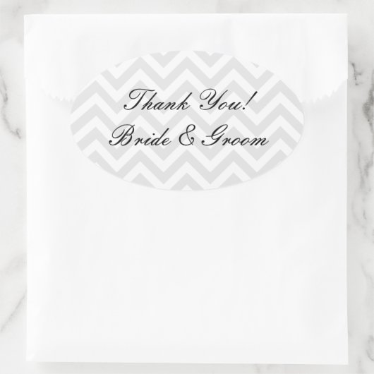 Ovale bruiloft dank u stickers | enveloppenverzege (Tas)