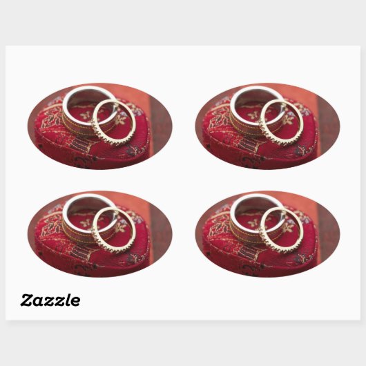 Ovale bruiloft voor zegels Weddenschappen (Vel)