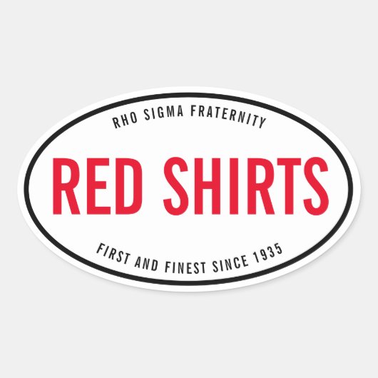 Ovale Bumpersticker Ovale Sticker (Voorkant)