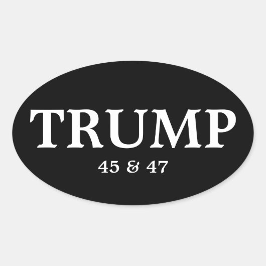 OVALE BUMPERSTICKER VAN PRESIDENT DONALD TRUMP STICKER (Voorkant)