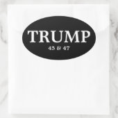 OVALE BUMPERSTICKER VAN PRESIDENT DONALD TRUMP STICKER (Tas)