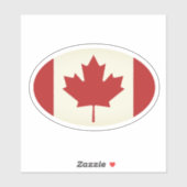 Ovale  Canadese vlag vinyl auto sticker (Vel)