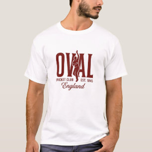 Ovale Cricketclub Engeland Opgericht in 1845 T-shirt