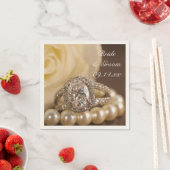 Ovale Diamond Ring and White Rose Wedding Servet (Insitu)