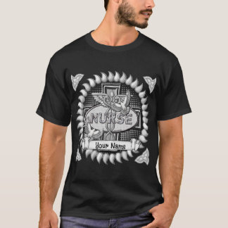 Ovale duiven verpleegkundige t-shirt