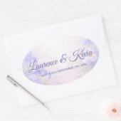 Ovale Elegante Botanische Huwelijkssticker Sticker (Envelop)
