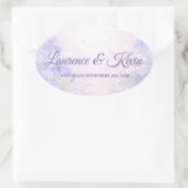 Ovale Elegante Botanische Huwelijkssticker Sticker (Tas)