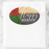 OVALE FEestELIJKe KERSTSticker Sticker (Tas)