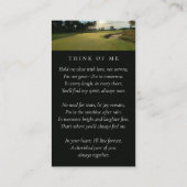 Ovale Foto Golfbaan Memorial Prayer Kaart Contactkaartje (Achterkant)