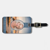 Ovale foto Strand Sunrise Memorial Bagagelabel (Voorkant horizontaal)