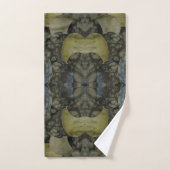 Ovale gebande agaat edelsteen vierdelig patroon bad handdoek (Handdoek)