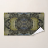 Ovale gebande agaat edelsteen vierdelig patroon bad handdoek (Handdoek)