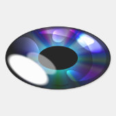 Ovale glanzende stickers (Voorkant)