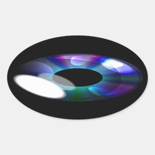 Ovale glanzende stickers