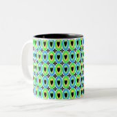 Ovale harten tweekleurige koffiemok (Voorkant links)