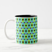 Ovale harten tweekleurige koffiemok (Links)