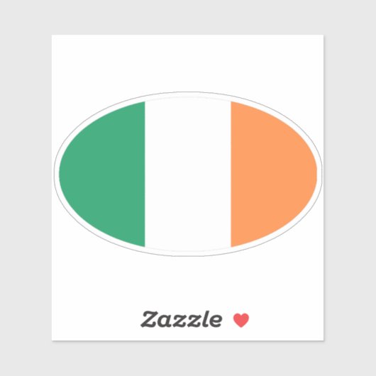 Ovale Ierse vlag Sticker (Vel)
