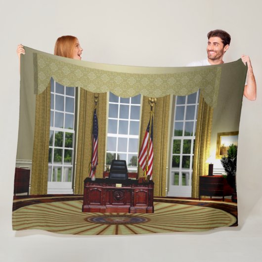 OVALE KANTOOR FLEECE DEKEN (In situ)