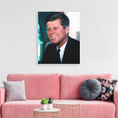 Ovale Kantoor van het President John F. Kennedy Canvas Afdruk (Insitu (Woonkamer))